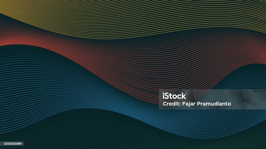 Abstract Wave Patterns In Vibrant Colors Creating A Dynamic Visual Flow ...