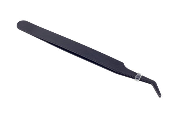 istock Black metal anti-static tweezers tool  isolated from background 2203633965