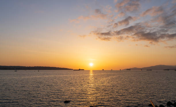 istock Sunset Beach Park beautiful landscape in spring sunset time. Vancouver, BC, Canada 2203635826