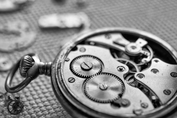 istock Mechanical watch repair, watchmaker's workshop 2203647102