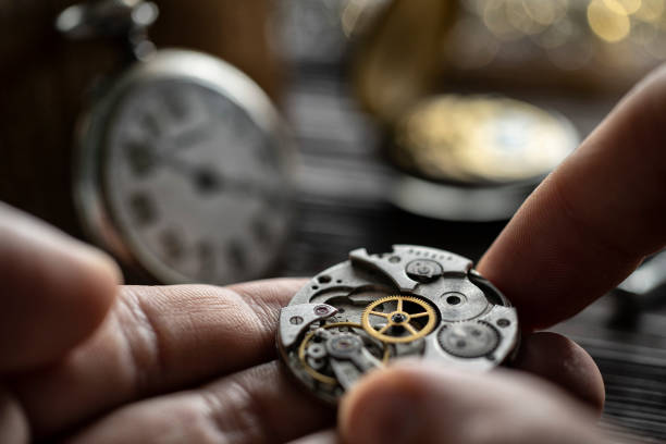 istock Watchmaker's workshop, mechanical watch repair 2203647154