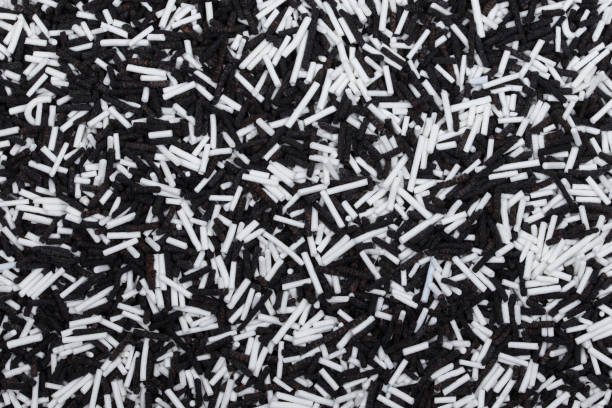 Classic Black and White Sprinkles Background - Monochrome Jimmies Texture for Elegant Baking Decorations, Modern Confectionery Toppings, and Sophisticated Dessert Garnishes