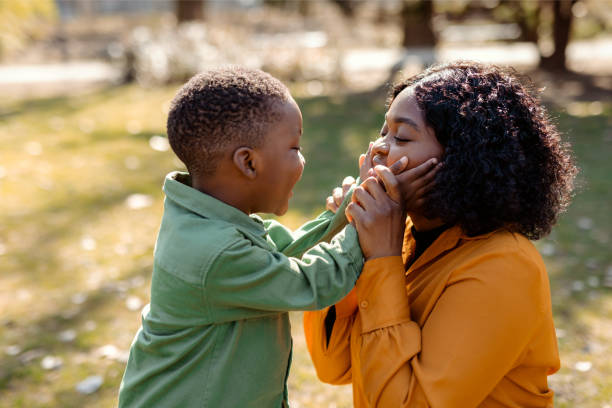 Mother and Son Share a Loving Moment