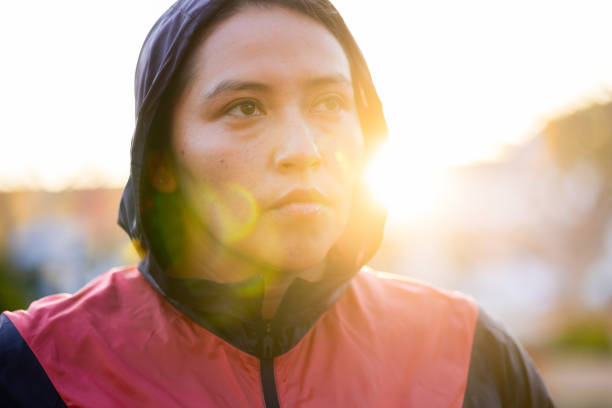 istock Female runner with determination towards her goal 2203673366