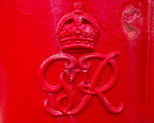 George VI Royal Cypher on a Red Post Box in the UK