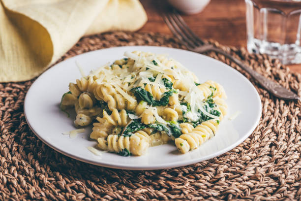 istock Creamy Pasta with Spinach and Ricotta 2203686970