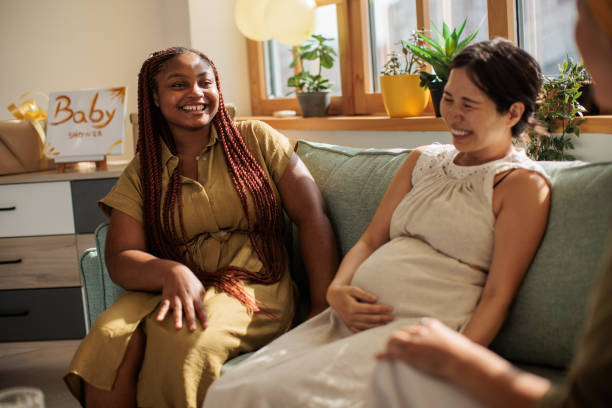 istock Female Friends Bonding Over Baby Shower Conversation 2203688549