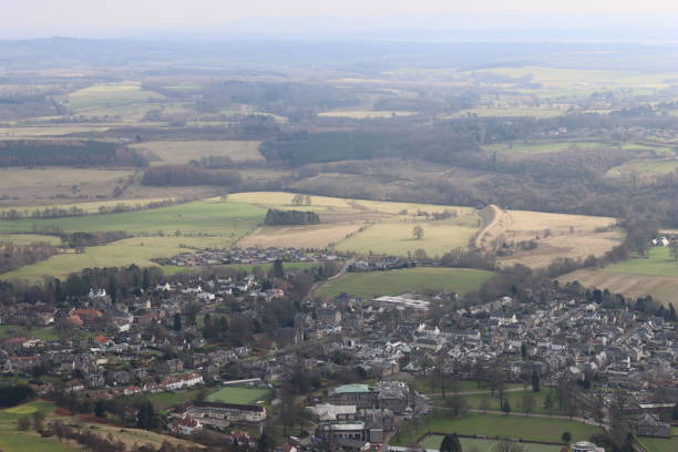 istock View over Dollar from the Ochil Hills, Scotland 2203694850