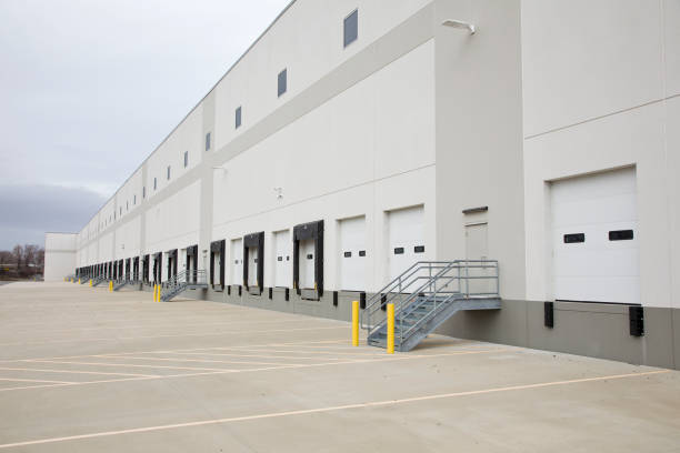 istock Large distribution warehouse service entrance 2203695959