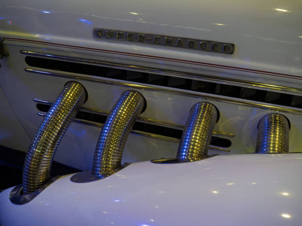GERMANY - FEB 27, 2025: Classic Retro Car Engine Detail for Enthusiasts