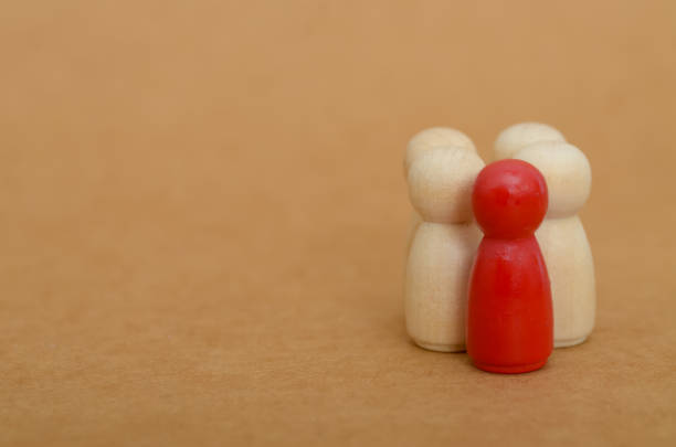 istock Leading the Way: A Distinct Red Figure Symbolizing Leadership and Initiative 2203722187