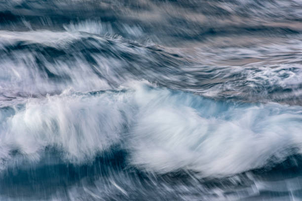 istock A long exposure photograph of ocean waves with blurred motion. 2203722826