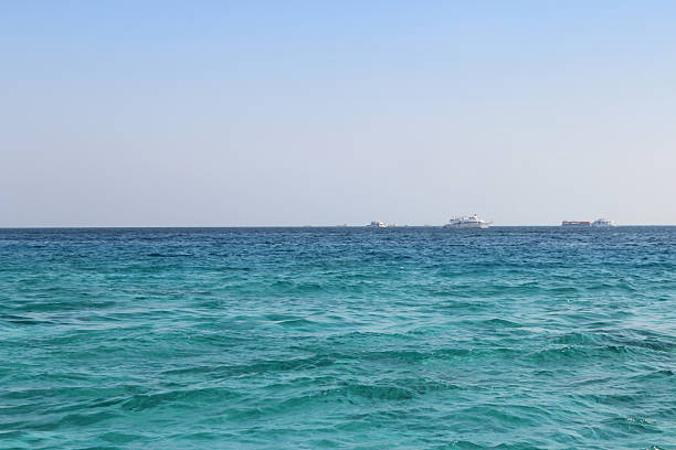 Red sea seascape on a sunny day in Hurghada, Egypt