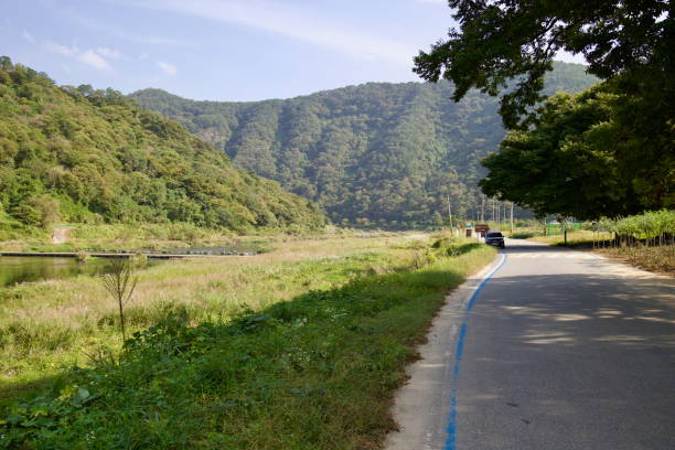 istock Seomjingang Bike Path Near the River 2203723535