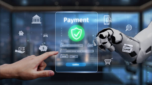 istock Digital Payment Interface with Human Hand and Robot Arm in Modern Business Environment Conceptualizing Technology and Finance Integration. Auvana 2203725657