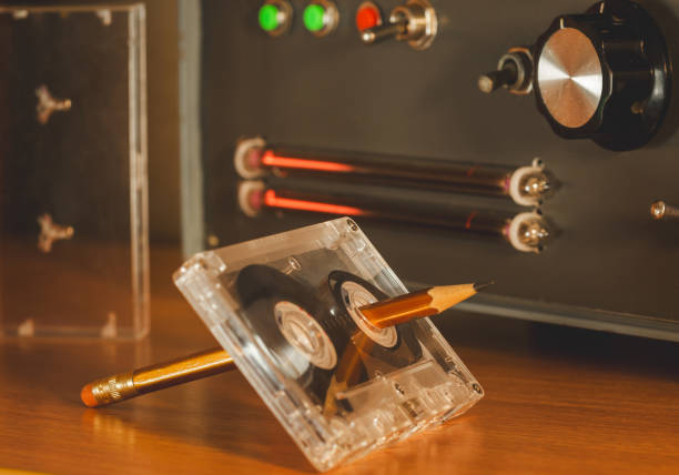 istock cassette and pencil in the background lamp indicator 2203727296