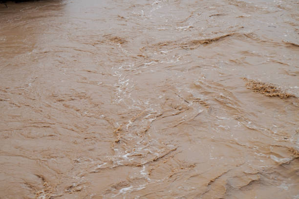 close up river near building