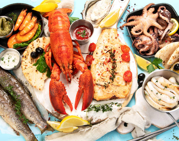 istock eafood and fishes dishes 2203736724