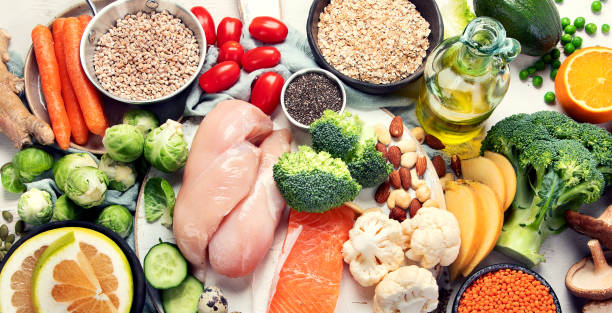 istock Selection of healthy food.s 2203737151