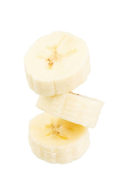 istock Banana with slices on white background 2203738225