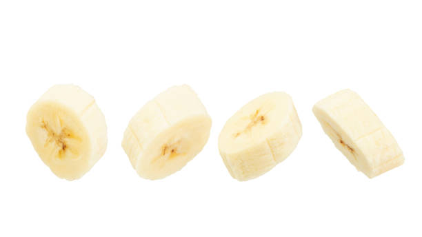 istock Banana with slices on white background 2203738529