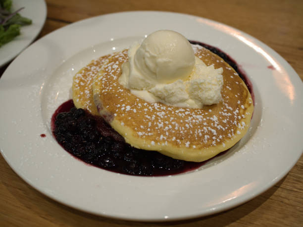 istock Pancake with Blueberry and Ice Cream 2203742025