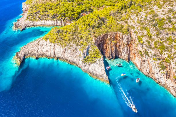 istock Red Rocks Plaza and Cliffs on Hvar Island, Croatia 2203746992