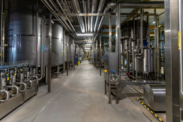 istock Factory pipelines and equipment 2203749075