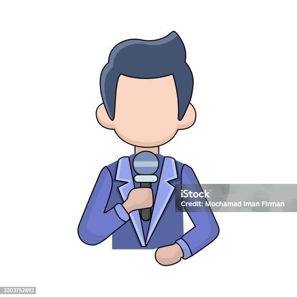 Commentators Drawing Commentator Stock Illustration - Download Image Now - Activity, Adult ...