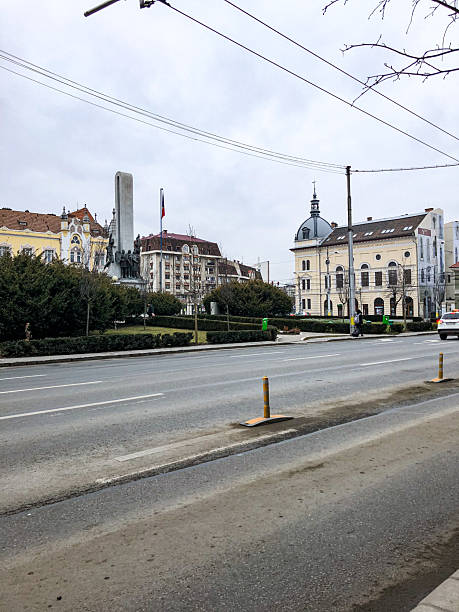 istock Urban Scene with Monument and Historic Architecture 2203761041
