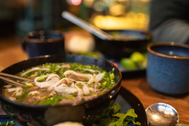 istock Vietnamese dish Pho soup in a cafe 2203762617
