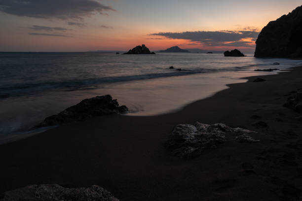 Beautiful sunset on the coastline, Aichi Prefecture