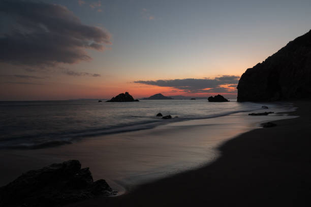 Beautiful sunset on the coastline, Aichi Prefecture