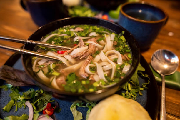 istock Vietnamese dish Pho soup in a cafe 2203762657