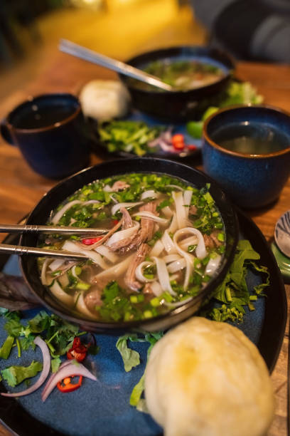 istock Vietnamese dish Pho soup in a cafe 2203762659