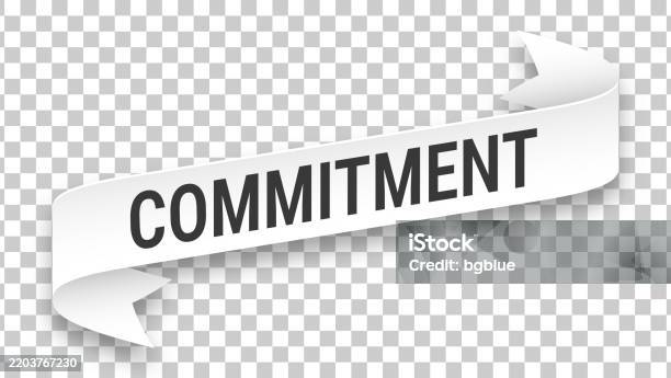 Commitment 3d Banner On Transparent Background Stock Illustration ...