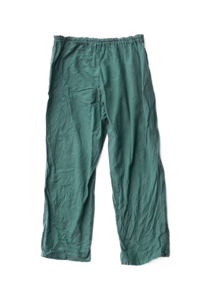 istock old green pajama pants isolated on white background 2203767752
