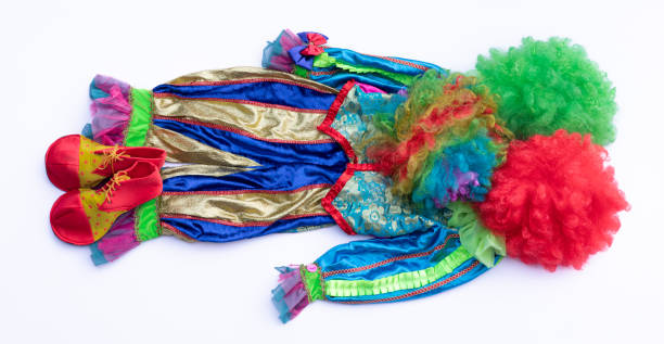 jester clothes,harlequin outfit isolated on white background