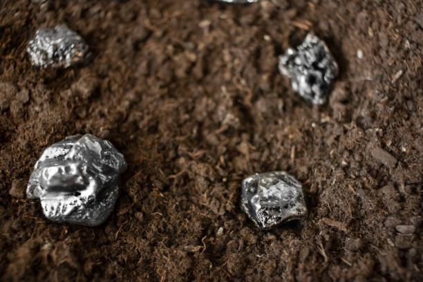 istock Rare-earth element metals, ore, electronic components, scandium, yttrium, lanthanum, cerium, praseodymium 2203778774