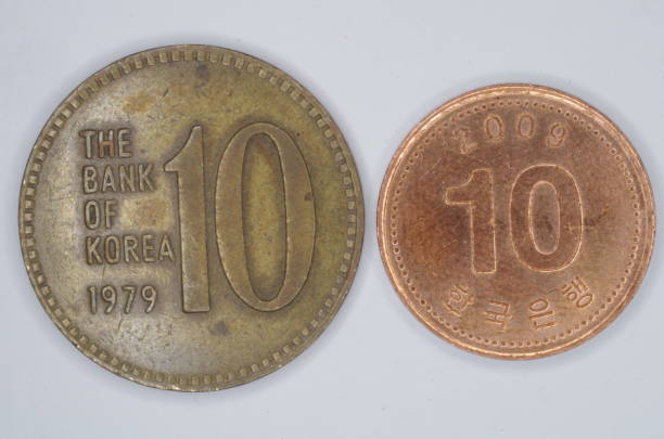 istock 2 types of 10won coin, Korea 2203783157