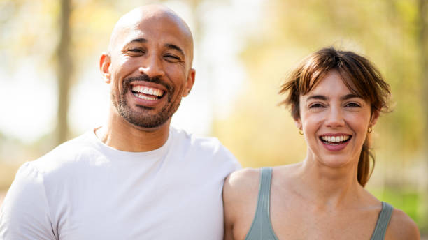 istock cheerful couple in a scenic park setting 2203791773