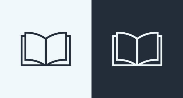 book icon. open book symbol. read instruction vector icon. - kitap stock illustrations