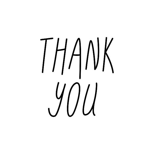 istock Hand drawn vector lettering thank you. Cute handwritten quote on isolated background 2203798550