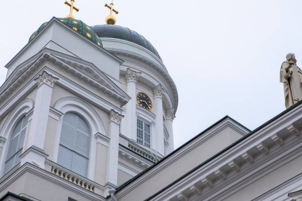 The Finnish Evangelical Lutheran cathedral is located in the centre of Helsinki, Finland, at the Senate Square