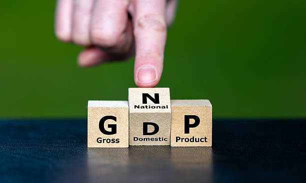 istock Cubes form the expressions GDP (gross domestic product) and GNP (gross national product). 2203806720
