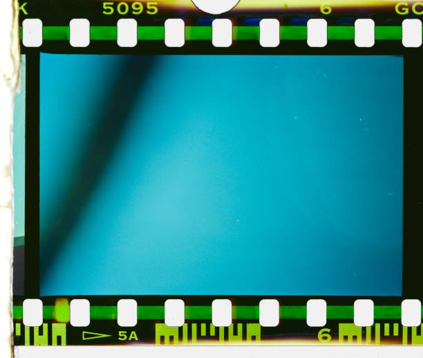 istock Old Light Leak Film Strip Grunge Texture Background 2203806993