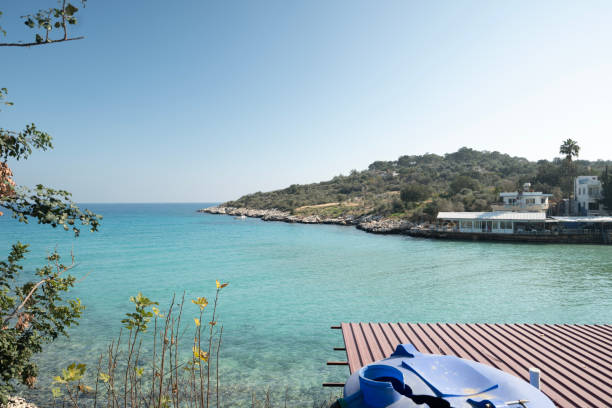 Calm, inviting turquoise waters of the mediterranean sea in mersin, turkey, offering a perfect spot for relaxation