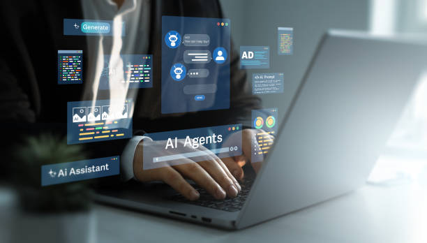 istock AI Agents and assistants. Ai Content Generator. Interaction with the Ai assistant to solve some tasks more easily. Image generator, documents, marketing and advertising, bot writing and coding 2203818345