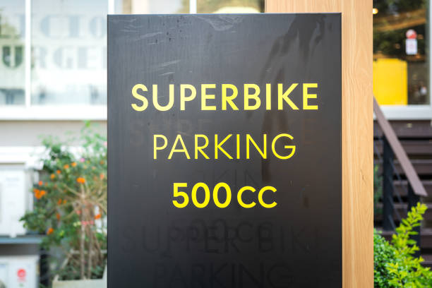 istock Superbike parking reserve area. 2203825481