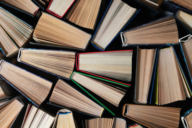istock The books are in chaotic order 2203830409